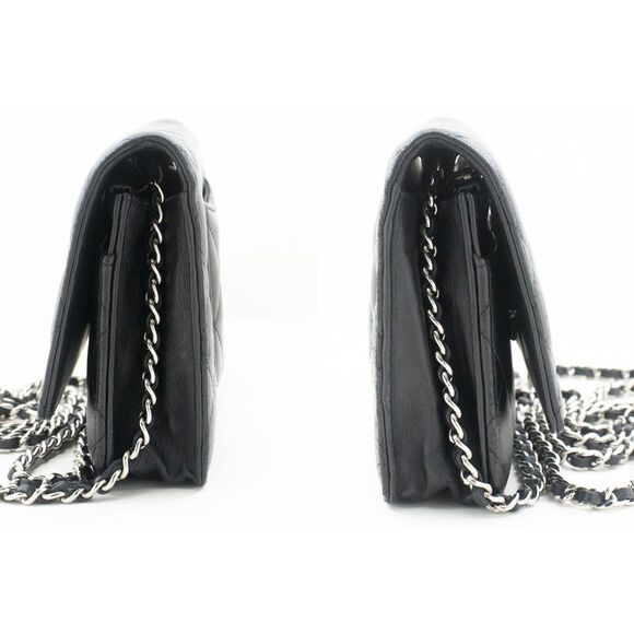 Chanel Wallet On Chain Black Leather Shoulder Bag (Pre-Owned) - Picture 3 of 12